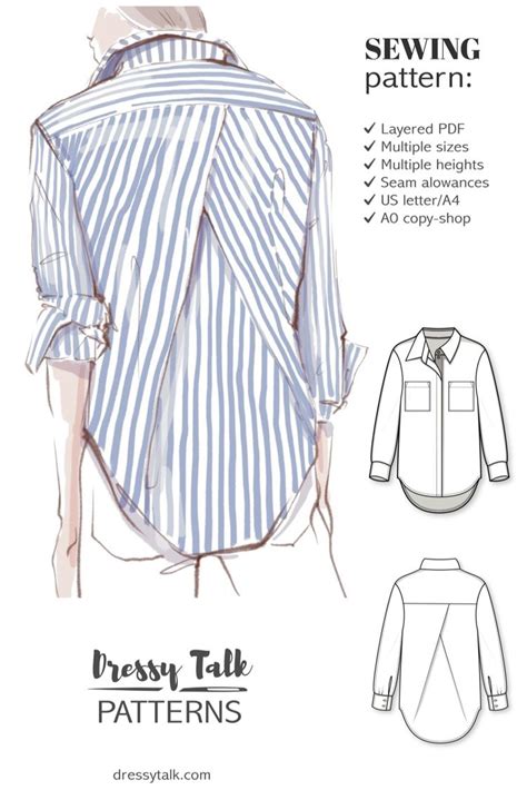 oversized shirt dress pattern